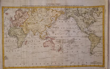 World Map Featuring Cook's Voyages