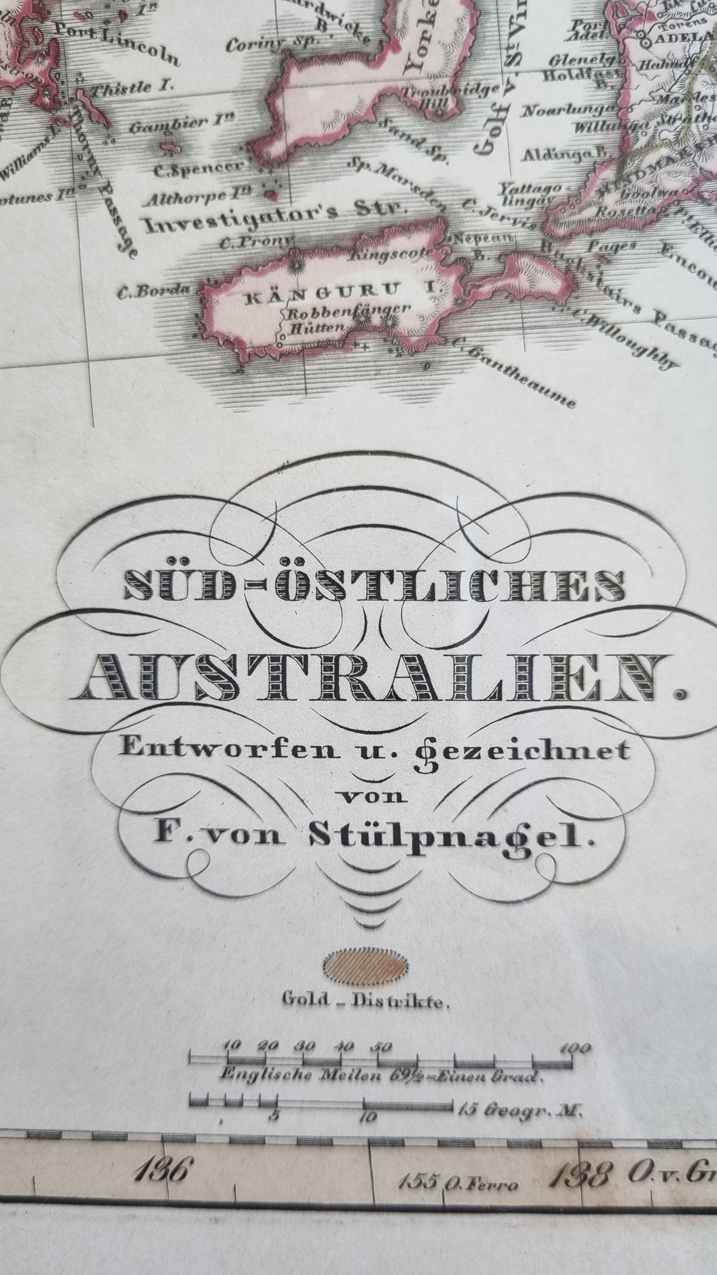 1860 South Eastern Australia with Gold Districts