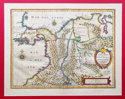 1640 Blaeu's Central America (Granatense et Popayan)