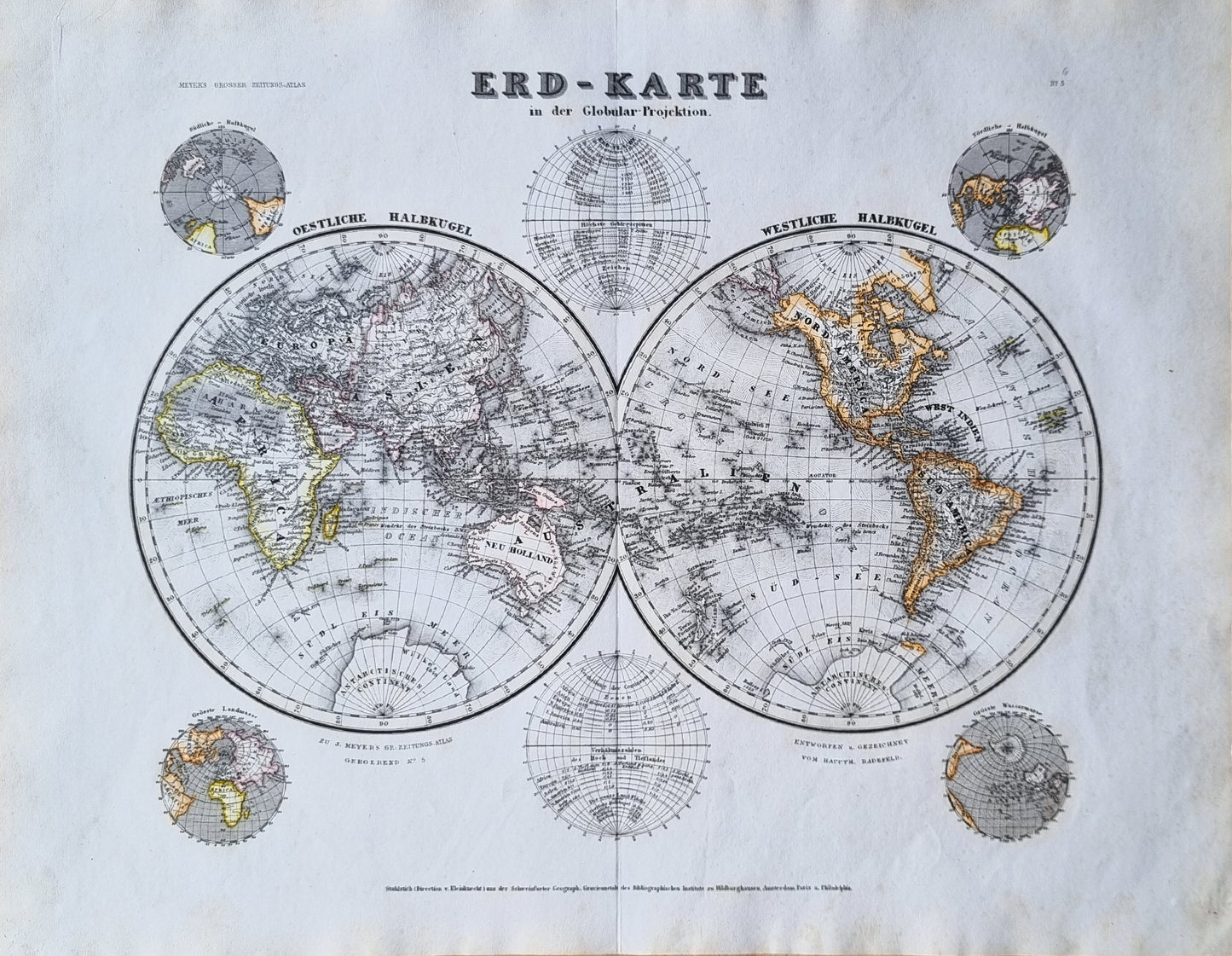 1852 World Hemispheres