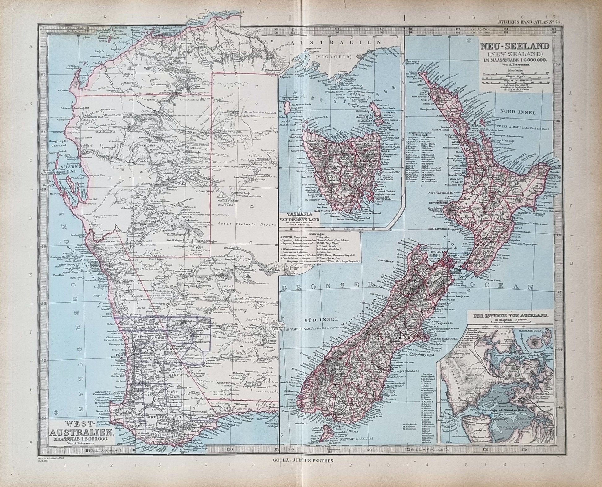 1891 New Zealand, WA and Tasmania