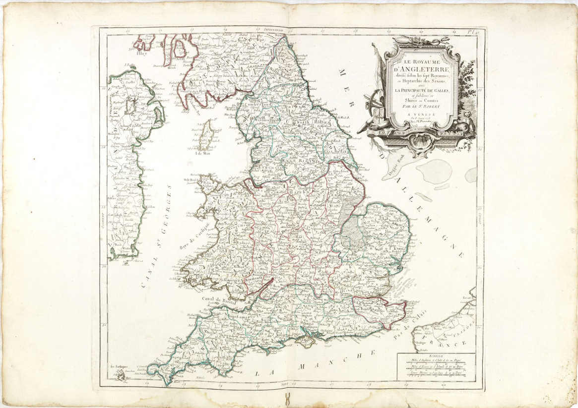 1784 Venetian map of England