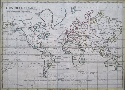 1802 Captain Cook's Third Voyage - World on Mercator's Projection