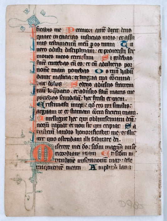 14th Century Illuminated Manuscript