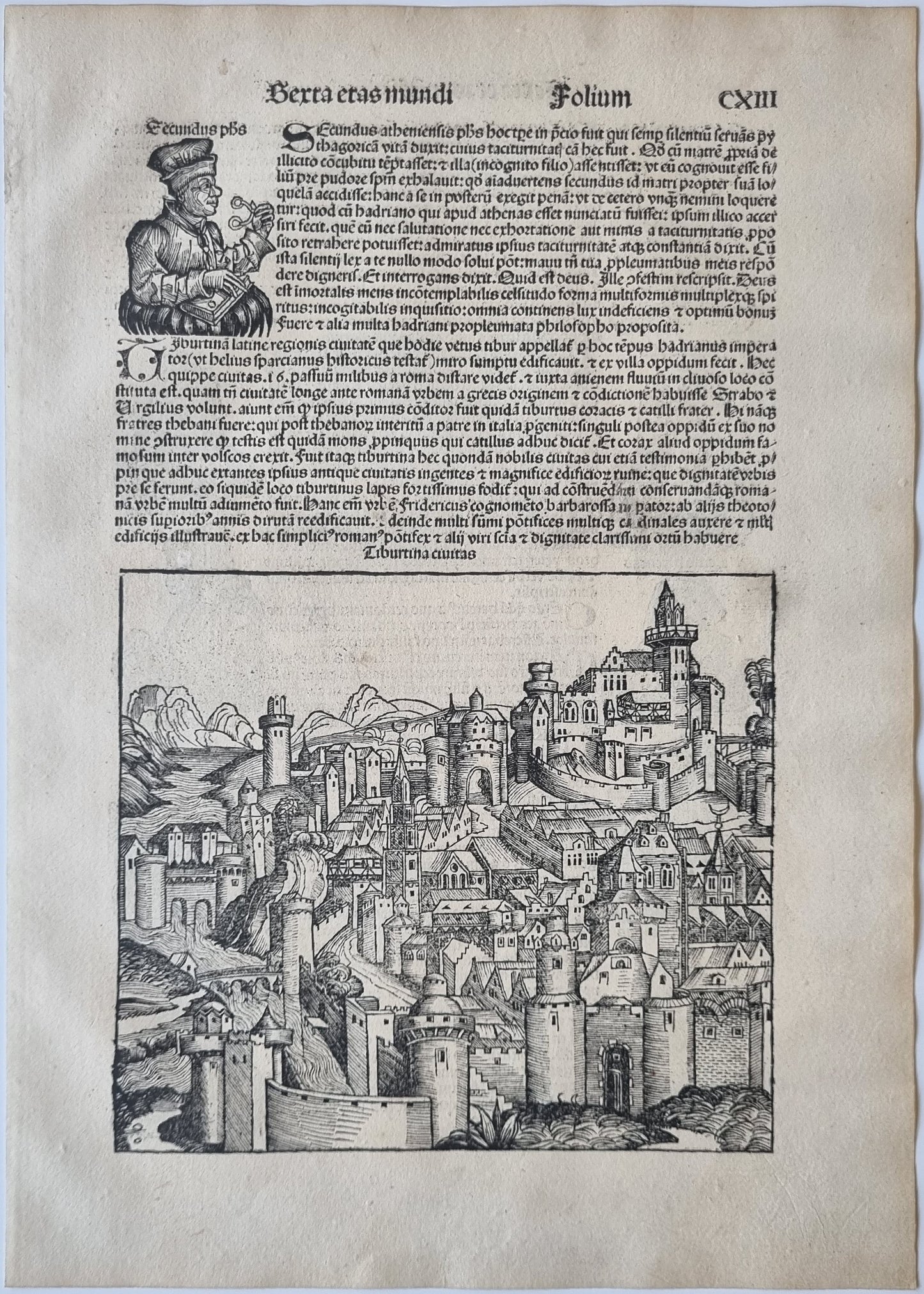 1493 Schedel's Nuremburg Chronicle -  Tiburtina (Rome)