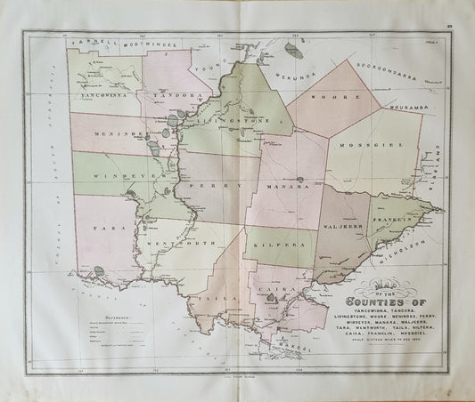 1886 - Map of the Counties of Yangowinna, Tandora..