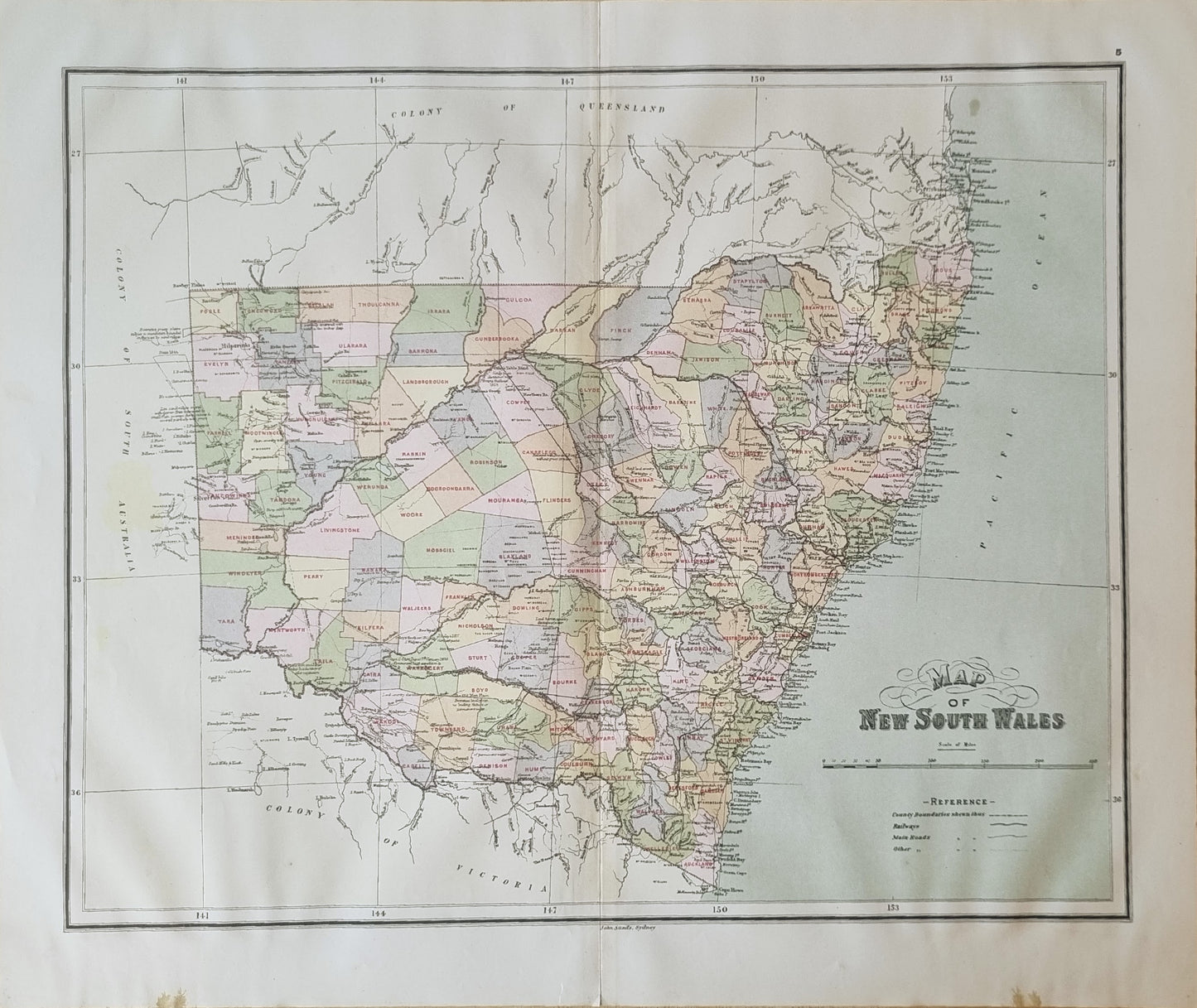 1886 - Map of New South Wales